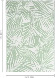 vidaXL Buitenkleed ARAKIL 120x180 cm groen