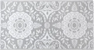 vidaXL Buitenkleed ARAKIL 120x180 cm lichtgrijs