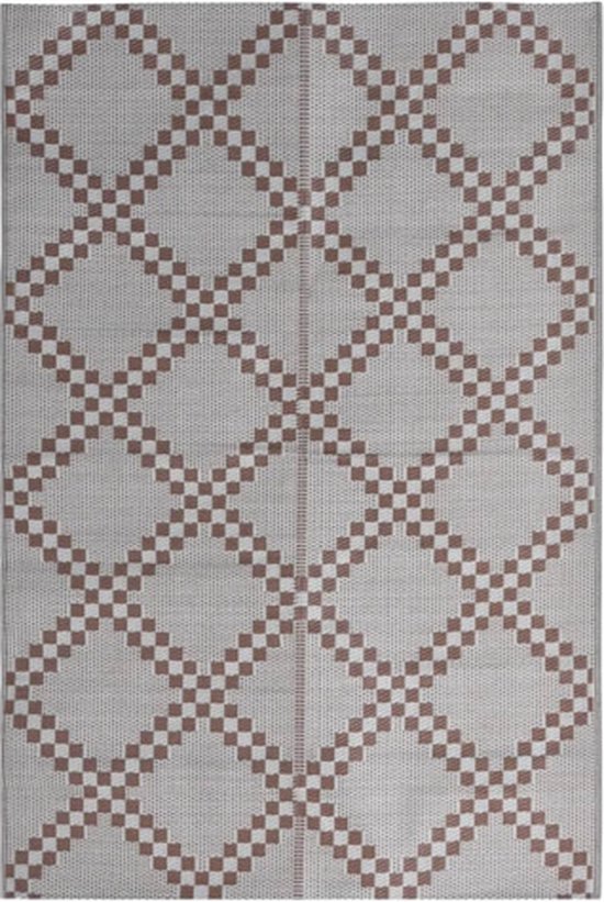 vidaXL Buitenkleed ARAKIL 140x200 cm Bruin Polypropeen