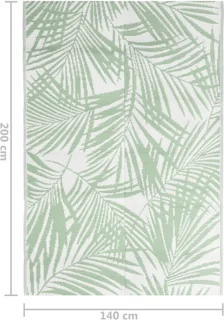 vidaXL Buitenkleed ARAKIL 140x200 cm groen