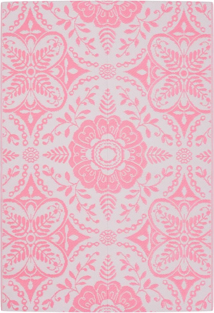 De vidaXL Buitenkleed ARAKIL 140x200 cm roze in één oogopslag