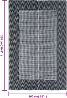 vidaXL Buitenkleed ARAKIL 160x230 cm grijs