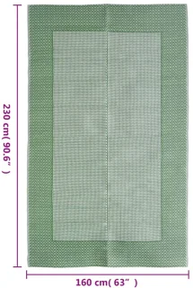 vidaXL Buitenkleed Arakil 160x230 cm groen polypropyleen
