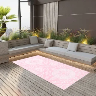 vidaXL Buitenkleed ARAKIL 160x230 cm roze