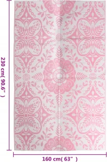 vidaXL Buitenkleed ARAKIL 160x230 cm roze