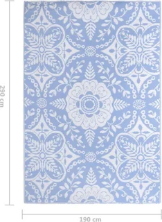 vidaXL Buitenkleed ARAKIL 190x290 cm babyblauw