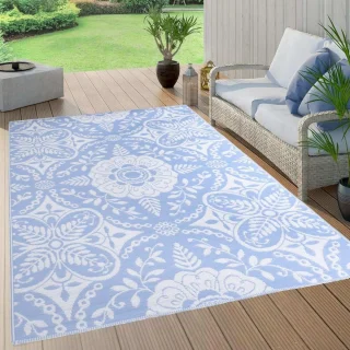 vidaXL Buitenkleed ARAKIL 190x290 cm babyblauw