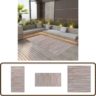 vidaXL Buitenkleed ARAKIL 190x290 cm Bruin