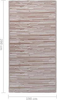vidaXL Buitenkleed ARAKIL 190x290 cm Bruin
