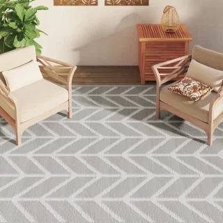 vidaXL Buitenkleed ARAKIL 190x290 cm Grijs