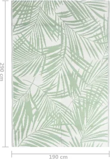 vidaXL Buitenkleed ARAKIL 190x290 cm groen polypropyleen