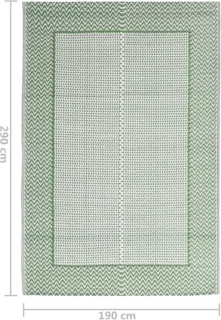 vidaXL Buitenkleed ARAKIL 190x290 cm Groen