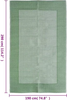 vidaXL Buitenkleed ARAKIL 190x290 cm Groen