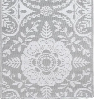 vidaXL Buitenkleed ARAKIL 190x290 cm lichtgrijs