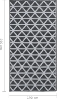 vidaXL Buitenkleed ARAKIL 190x290 cm zwart