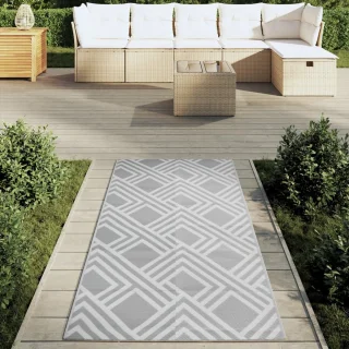 vidaXL Buitenkleed ARAKIL 80x150 cm grijs