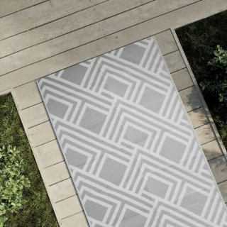 vidaXL Buitenkleed ARAKIL 80x150 cm grijs