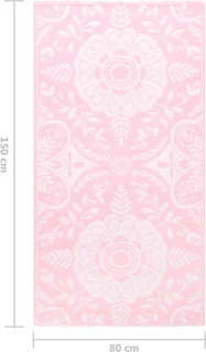 vidaXL Buitenkleed ARAKIL 80x150 cm roze