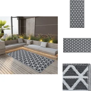 vidaXL Buitenkleed ARAKIL 80x150 cm zwart
