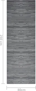 vidaXL Buitenkleed ARAKIL 80x250 cm Antraciet