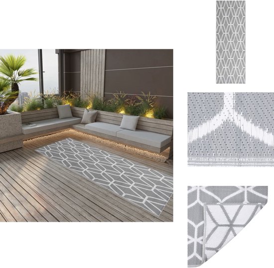 vidaXL Buitenkleed Arakil 80x250 cm Grijs review