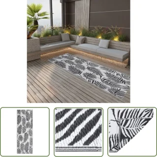 vidaXL Buitenkleed ARAKIL 80x250 cm zwart