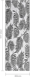 vidaXL Buitenkleed ARAKIL 80x250 cm zwart