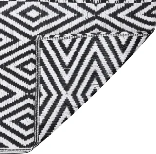 vidaXL Buitenkleed ARAKIL 80x250 cm zwart polypropyleen