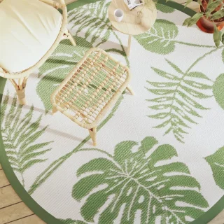 vidaXL Buitenkleed ARAKIL Ø 200 cm groen
