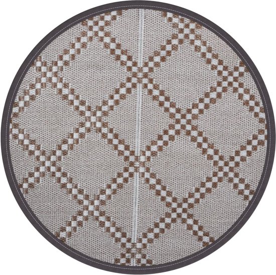 vidaXL Buitenkleed ARAKIL Ø120 cm bruin review