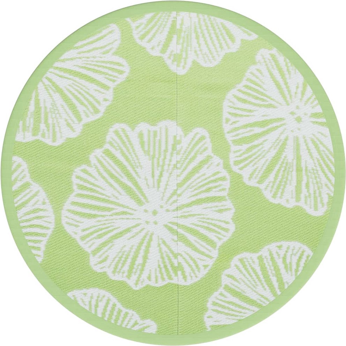 De vidaXL Buitenkleed ARAKIL Ø120 cm groen in één oogopslag