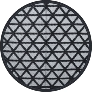 vidaXL Buitenkleed ARAKIL Ø120 cm Zwart