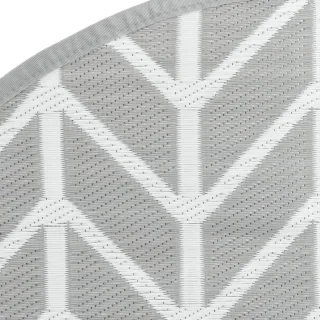 vidaXL Buitenkleed ARAKIL Ø160 cm Grijs Polypropyleen