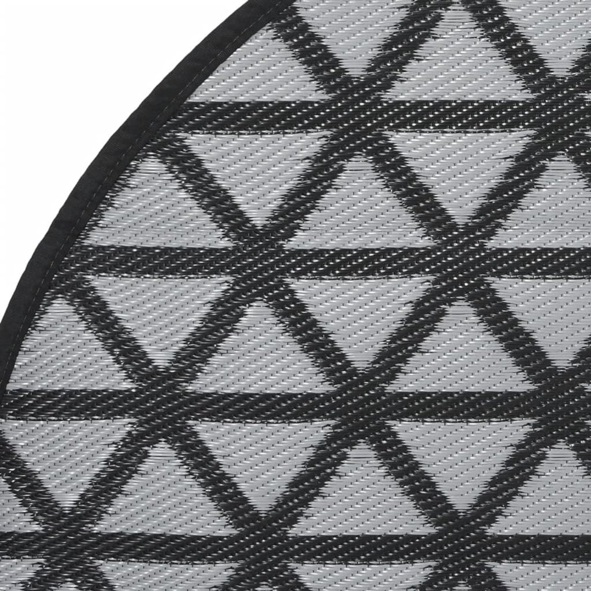 Wat vinden we goed aan de vidaXL Buitenkleed Ø120 cm Zwart Polypropyleen