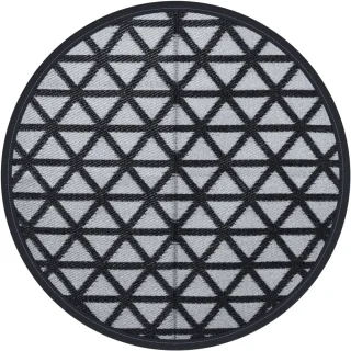vidaXL Buitenkleed Ø120 cm Zwart Polypropyleen