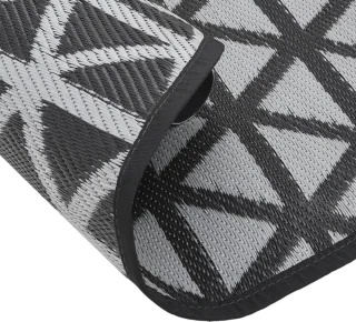 vidaXL Buitenkleed Ø120 cm Zwart Polypropyleen