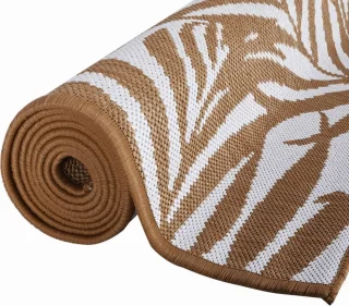 vidaXL Buitenkleed Omkeerbaar 80x150 cm Bruin/Wit