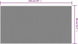 vidaXL Buitenkleed Omkeerbaar 80x150 cm Bruin/Wit