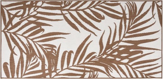 vidaXL Buitenkleed Omkeerbaar 80x150 cm Bruin/Wit review