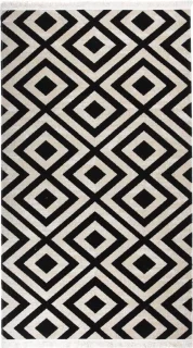 vidaXL Buitenkleed platgeweven 80x150 cm geel