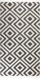vidaXL Buitenkleed platgeweven 80x150 cm geel
