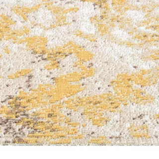 vidaXL Buitenkleed platgeweven 80x150 cm geel