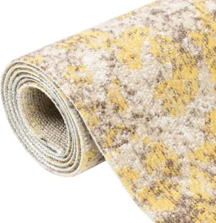 vidaXL Buitenkleed platgeweven 80x150 cm geel