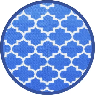 vidaXL Buitentapijt ARAKIL Ø 200 cm blauw