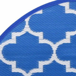vidaXL Buitentapijt ARAKIL Ø 200 cm blauw
