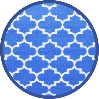 vidaXL Buitentapijt ARAKIL Ø 200 cm blauw