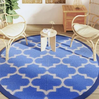 vidaXL Buitentapijt Polypropyleen 200 cm Blauw