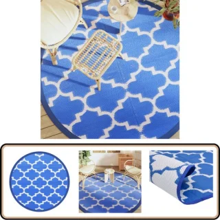 vidaXL Buitentapijt Polypropyleen 200 cm Blauw