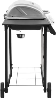 vidaXL Gasbarbecue 4 branders zwart/zilver