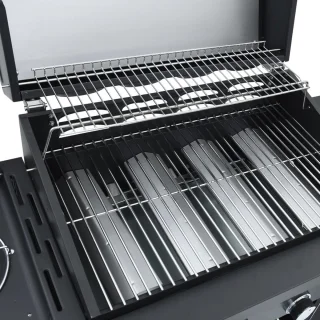 vidaXL Gasbarbecue 5 branders staal zwart
